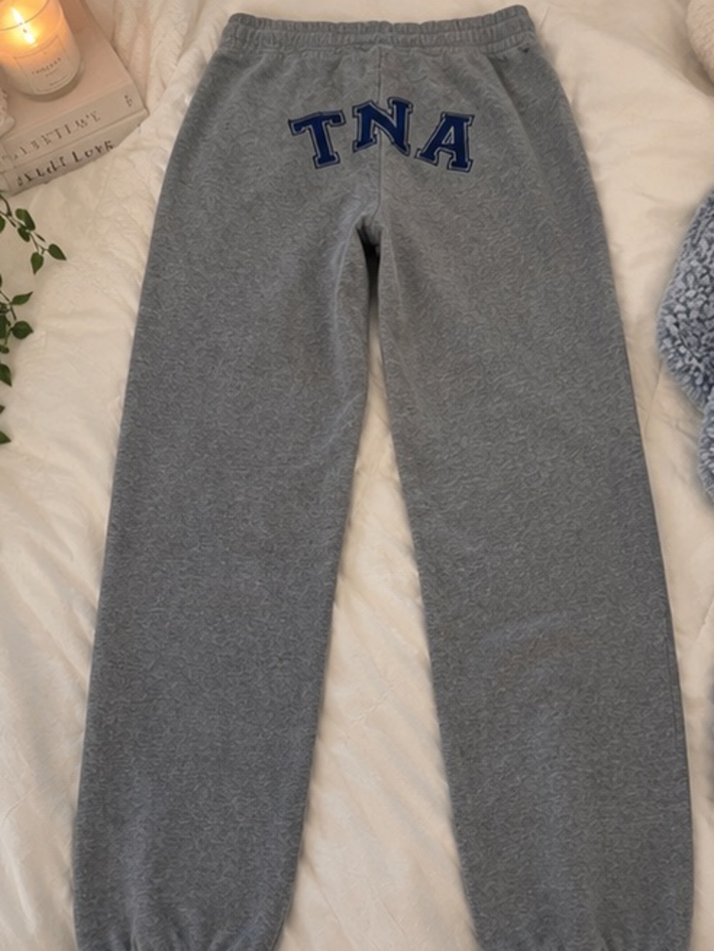 Vintage TNA Heather Gray Sweatpants with Navy Logo